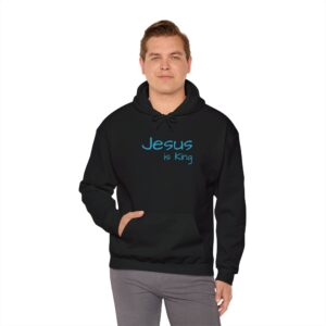 “Jesus is King” Unisex Hoodie Heavy Blend – Available in 3 Colors and Multiple Sizes