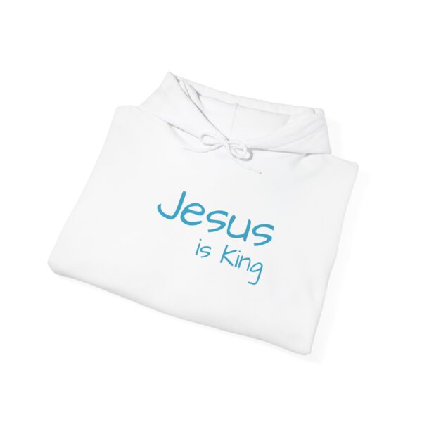 "Jesus is King" Unisex Hoodie Heavy Blend - Available in 3 Colors and Multiple Sizes - Image 4