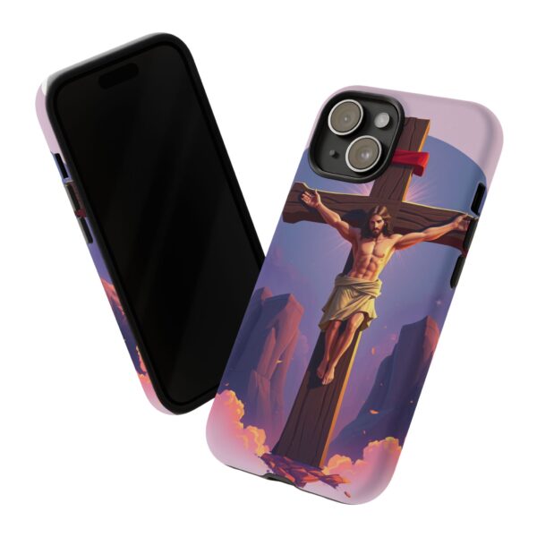 Exclusive iPhone 15 Jesus on the Cross Glossy Tough Case – FaithfulShine Exclusive - Image 5