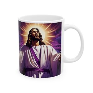 FaithScript Studio Ceramic Mug with Jesus Design – 11oz