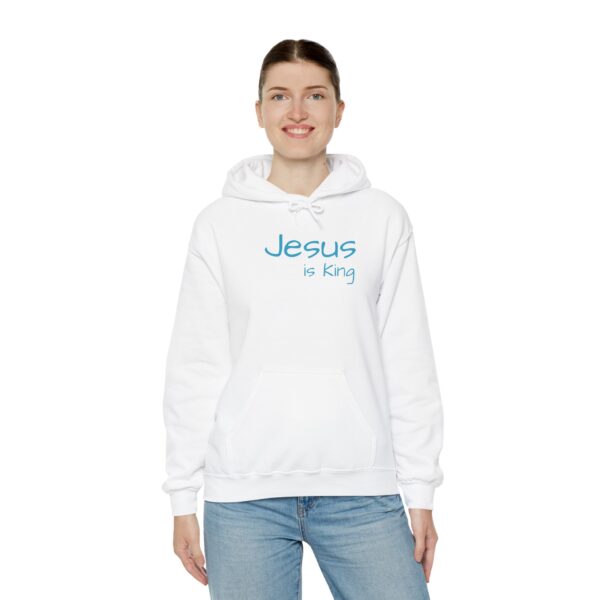 "Jesus is King" Unisex Hoodie Heavy Blend - Available in 3 Colors and Multiple Sizes - Image 5