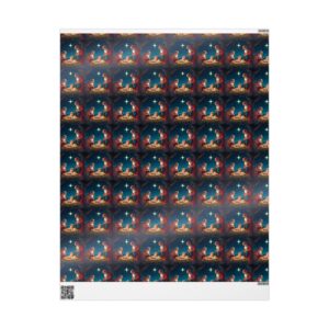 Custom Christmas Wrapping Paper with Baby Jesus Design