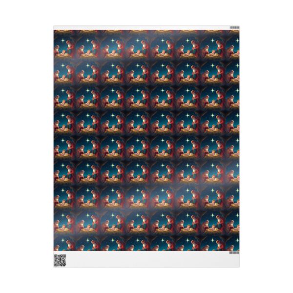 Custom Christmas Wrapping Paper with Baby Jesus Design