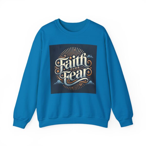 Faith Over Fear Crewneck Sweatshirt – Unisex Christian Apparel for Comfort and Style - Image 6