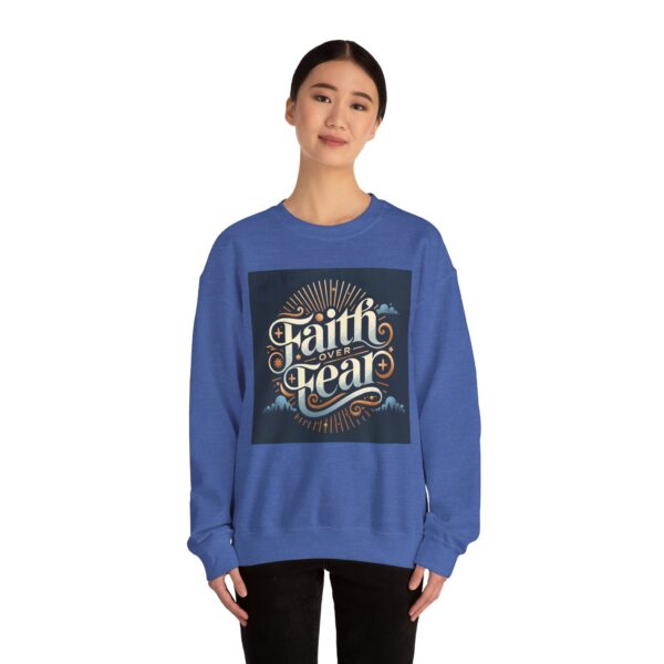 Faith Over Fear Crewneck Sweatshirt – Unisex Christian Apparel for Comfort and Style - Image 17