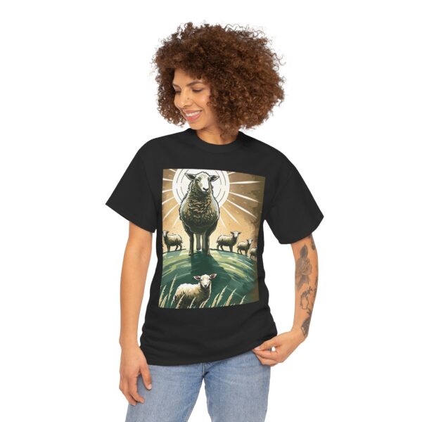 Never Lost, Finding Hope in the Lost Sheep Parable Unisex Heavy Cotton Tee - Image 16