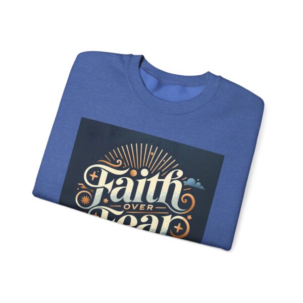 Faith Over Fear Crewneck Sweatshirt – Unisex Christian Apparel for Comfort and Style - Image 16