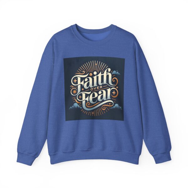 Faith Over Fear Crewneck Sweatshirt – Unisex Christian Apparel for Comfort and Style - Image 14