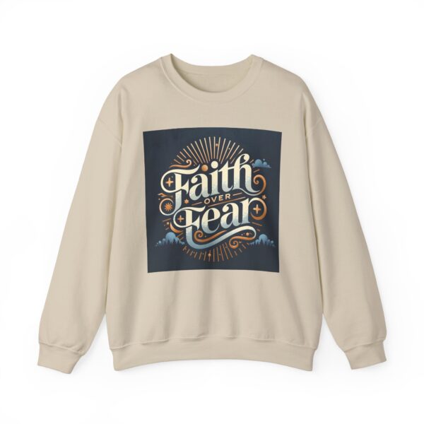 Faith Over Fear Crewneck Sweatshirt – Unisex Christian Apparel for Comfort and Style