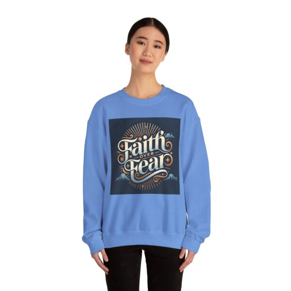 Faith Over Fear Crewneck Sweatshirt – Unisex Christian Apparel for Comfort and Style - Image 13