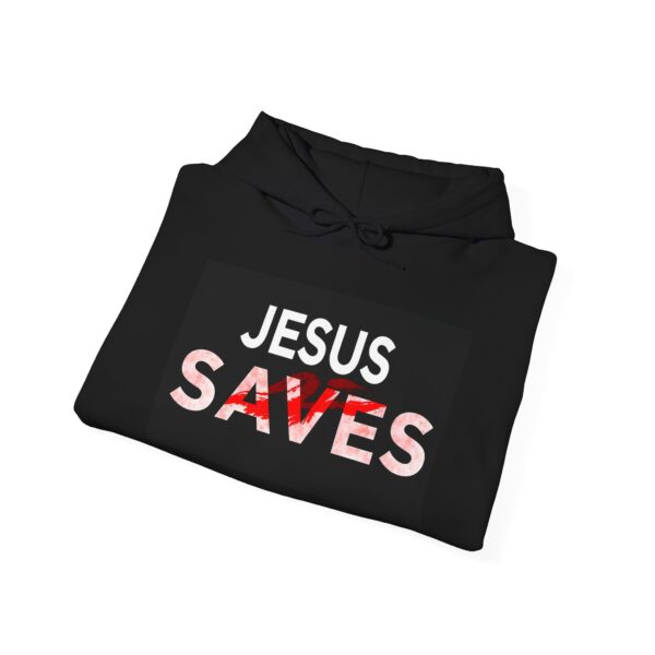 Jesus Saves Unisex Hoodie - Faith-Inspired Christian Apparel with Powerful Message - Image 4