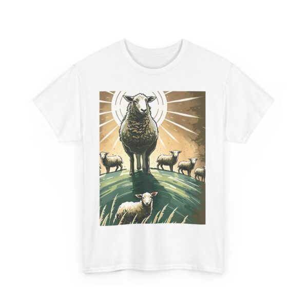 Never Lost, Finding Hope in the Lost Sheep Parable Unisex Heavy Cotton Tee - Image 3