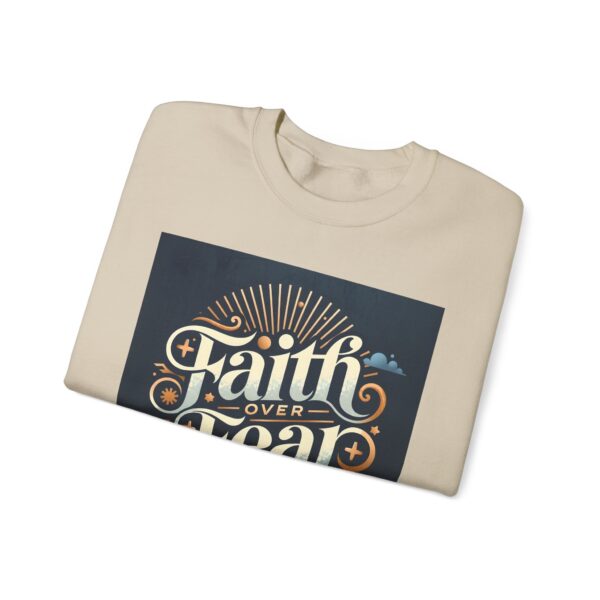 Faith Over Fear Crewneck Sweatshirt – Unisex Christian Apparel for Comfort and Style - Image 3