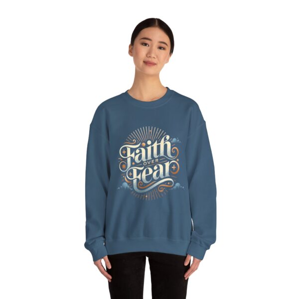 Faith Over Fear Crewneck Sweatshirt – Unisex Christian Apparel for Comfort and Style - Image 24