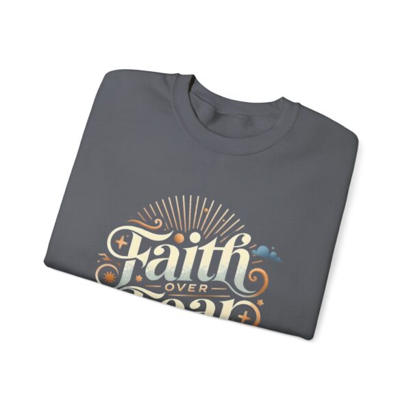 Faith Over Fear Crewneck Sweatshirt – Unisex Christian Apparel for Comfort and Style - Image 3