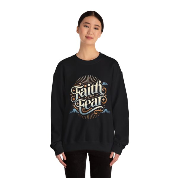 Faith Over Fear Crewneck Sweatshirt – Unisex Christian Apparel for Comfort and Style - Image 20