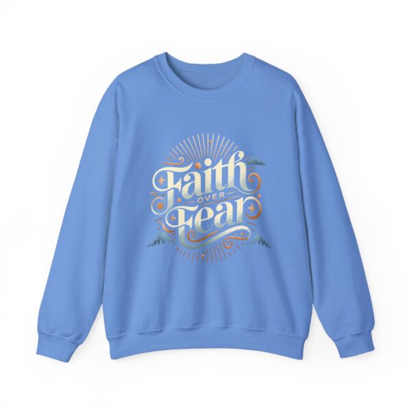 Faith Over Fear Crewneck Sweatshirt – Unisex Christian Apparel for Comfort and Style - Image 9