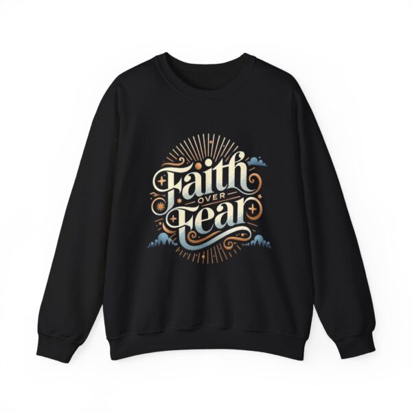 Faith Over Fear Crewneck Sweatshirt – Unisex Christian Apparel for Comfort and Style - Image 17