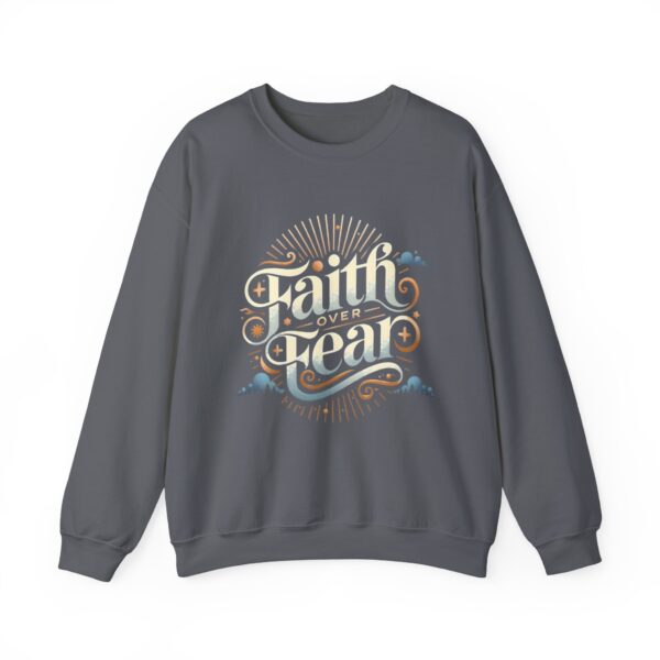 Faith Over Fear Crewneck Sweatshirt – Unisex Christian Apparel for Comfort and Style