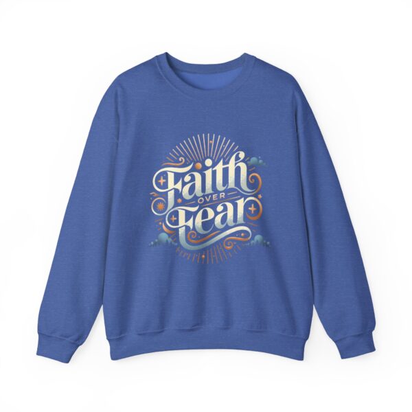 Faith Over Fear Crewneck Sweatshirt – Unisex Christian Apparel for Comfort and Style - Image 13