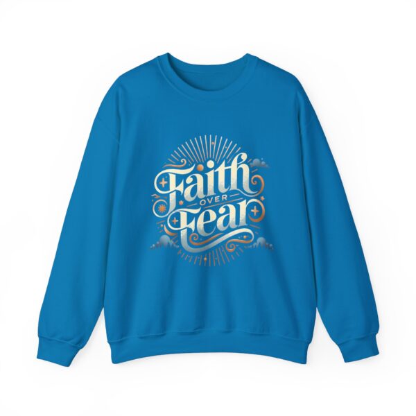 Faith Over Fear Crewneck Sweatshirt – Unisex Christian Apparel for Comfort and Style - Image 5