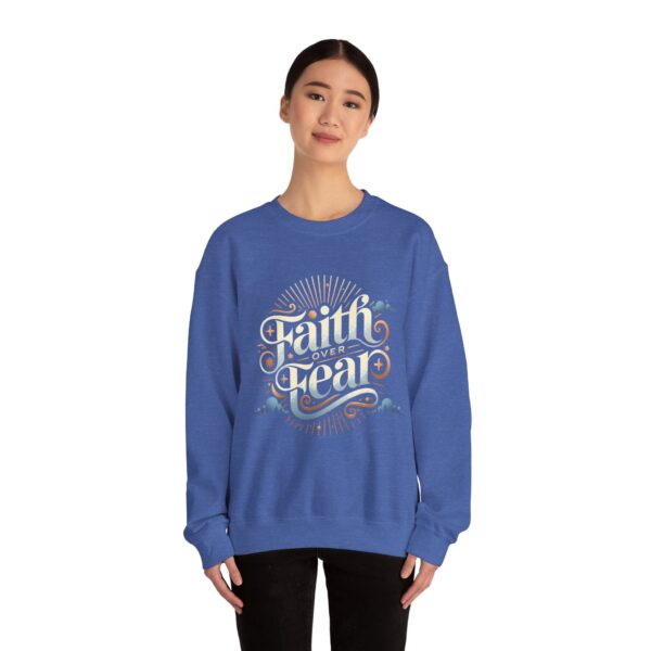 Faith Over Fear Crewneck Sweatshirt – Unisex Christian Apparel for Comfort and Style - Image 16