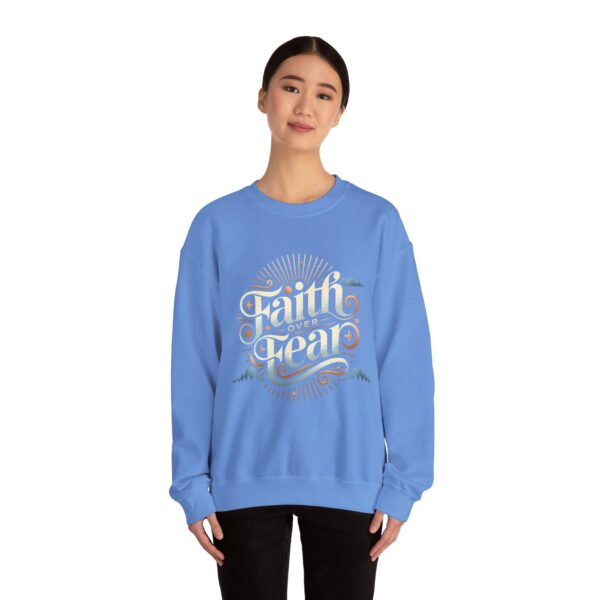 Faith Over Fear Crewneck Sweatshirt – Unisex Christian Apparel for Comfort and Style - Image 12