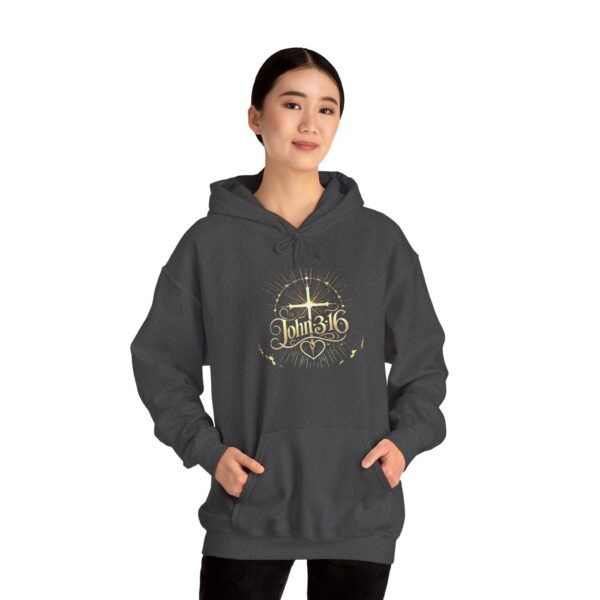 John 3:16 Unisex Christian Hoodie – Faith-Based Heavy Blend™ Sweatshirt for Believers - Image 5